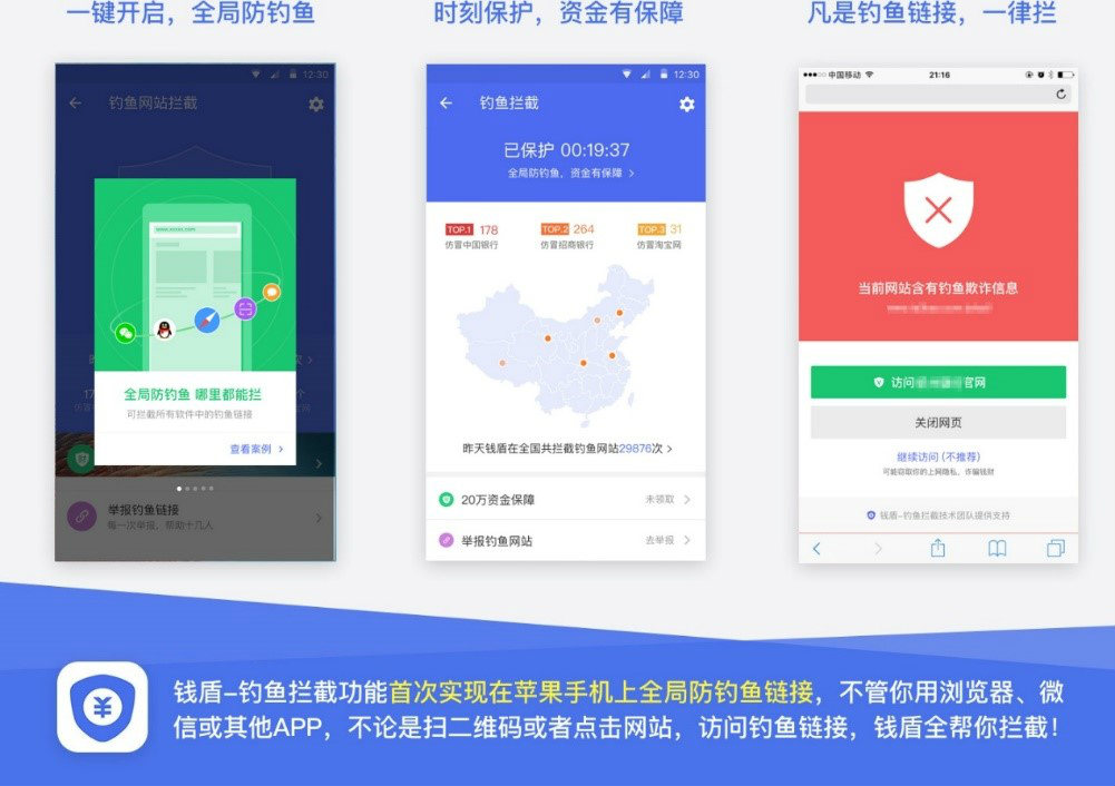 钱盾app发布数据称超九成恶意网站风险均为赌博欺诈